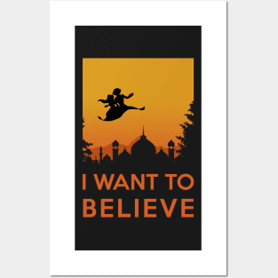 I want to believe - Aladdin flying carpet in the Orient Posters and Art